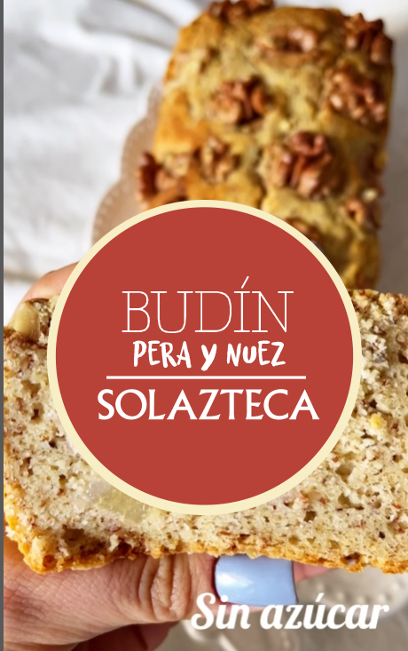 BUDIN DE PERA SIN GLUTEN SIN AZÚCAR 